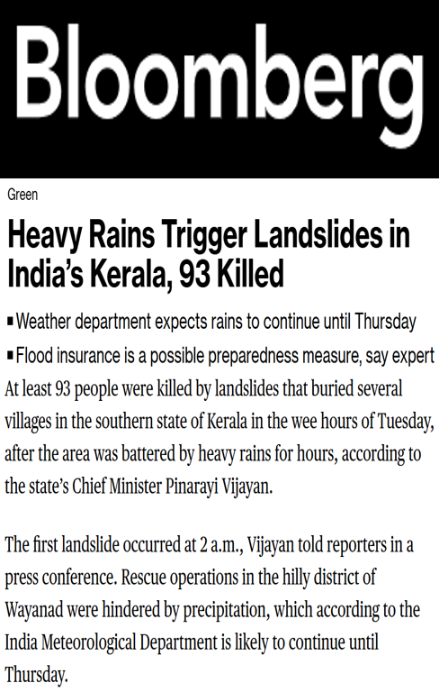 Indu K Murthy quoted on the need for more resilient infrastructure in Kerala’s landslide prone areas