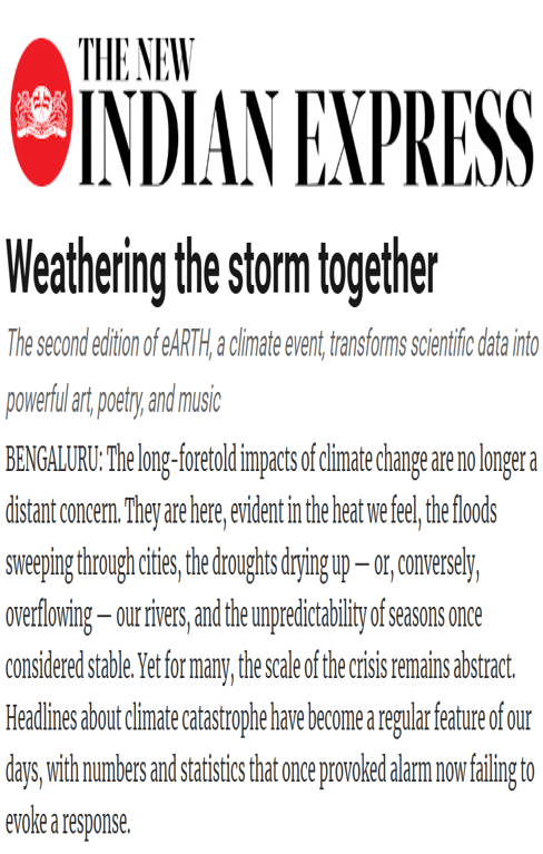 Sreerekha Pillai quoted on how art is a powerful way to communicate messages on climate action in the New Indian Express